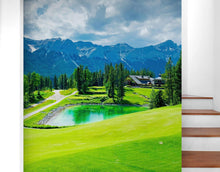Carregar imagem no visualizador da galeria, Golf Course Mountain View Wallpaper. #6767
