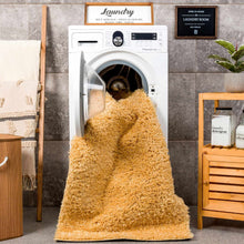 Carregar imagem no visualizador da galeria, Faina Gold Yellow Washable Shag Rug
