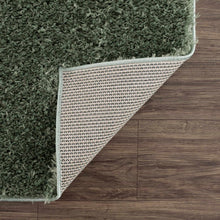 Carregar imagem no visualizador da galeria, Faina Solid Green Shag Rug Washable