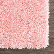 Carregar imagem no visualizador da galeria, Faina Solid Pink Shag Rug Washable
