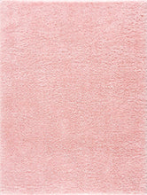 Carregar imagem no visualizador da galeria, Faina Solid Pink Shag Rug Washable