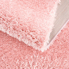 Carregar imagem no visualizador da galeria, Faina Solid Pink Shag Rug Washable