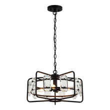 Carregar imagem no visualizador da galeria, 4-Light Golden or Black Modern Crystal Island Pendant Light