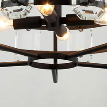 Carregar imagem no visualizador da galeria, 4-Light Golden or Black Modern Crystal Island Pendant Light