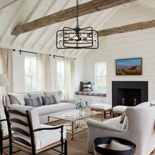 Carregar imagem no visualizador da galeria, 4-Light Golden or Black Modern Crystal Island Pendant Light