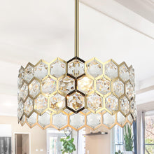 Carregar imagem no visualizador da galeria, 13 Inch Modern Golden 3-Light Island Pendant Lighting for Living Room