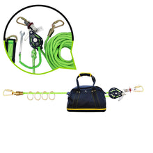 Carregar imagem no visualizador da galeria, Frontline HLK1004 4-person 100' Adjustable Horizontal Lifeline System with 6' Anchor Straps