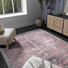 Load image into Gallery viewer, Burgundy Holi-2303 Washable Area Rug