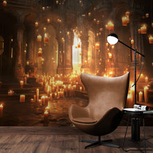 Carregar imagem no visualizador da galeria, Floating Candles / Great Hall Room Wallpaper / Wizardly World Wall Mural. #6764