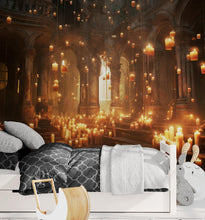 Carregar imagem no visualizador da galeria, Floating Candles / Great Hall Room Wallpaper / Wizardly World Wall Mural. #6764