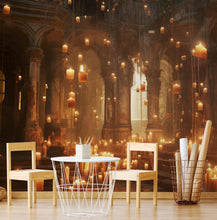 Carregar imagem no visualizador da galeria, Floating Candles / Great Hall Room Wallpaper / Wizardly World Wall Mural. #6764