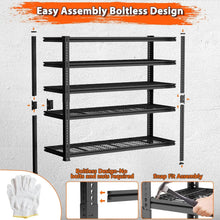 Carregar imagem no visualizador da galeria, Hausvita Storage Shelves Heavy Duty, 48" L x 18" W x 72" H Garage Wire Shelving Unit Loads 2000LBS, 5-tier Adjustable Metal Industrial Utility Shelf Rack for Kitchen, Laundry Room, Pantry, Warehouse, Basement