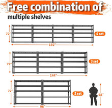 Carregar imagem no visualizador da galeria, Hausvita Storage Shelves Heavy Duty, 48" L x 18" W x 72" H Garage Wire Shelving Unit Loads 2000LBS, 5-tier Adjustable Metal Industrial Utility Shelf Rack for Kitchen, Laundry Room, Pantry, Warehouse, Basement
