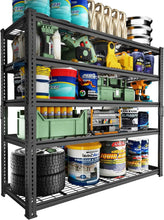 Carregar imagem no visualizador da galeria, Hausvita Storage Shelves Heavy Duty, 48" L x 18" W x 72" H Garage Wire Shelving Unit Loads 2000LBS, 5-tier Adjustable Metal Industrial Utility Shelf Rack for Kitchen, Laundry Room, Pantry, Warehouse, Basement