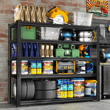 Carregar imagem no visualizador da galeria, Hausvita Storage Shelves Heavy Duty, 48" L x 18" W x 72" H Garage Wire Shelving Unit Loads 2000LBS, 5-tier Adjustable Metal Industrial Utility Shelf Rack for Kitchen, Laundry Room, Pantry, Warehouse, Basement
