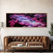 Load image into Gallery viewer, Beautiful Universe Space Art, Galaxy Print, Bubblegum Pink Art, Framed Canvas Print, Framed Wall Art