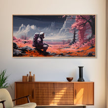 Carregar imagem no visualizador da galeria, Framed Canvas Print - Stranded - Astronaut Stranded on an Alien Planet, Scifi Wall Art, Science Fiction, Dystopian Space Travel Art