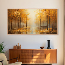 Carregar imagem no visualizador da galeria, Fall Centerpiece Landscape Painting Canvas Print, Autumn Landscape Decor, Fall Centerpiece Fall Home Decor, Fall Wall Decor, Fall Home Decor