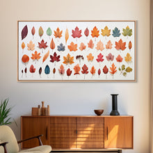 Cargar imagen en el visor de la galería, Fall Leaves Photography Study, Framed Canvas Print, Fall Decor, Autumn Decor, Fall Centerpiece, Seasonal Art, Fall Centerpiece