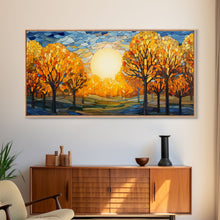 Carregar imagem no visualizador da galeria, Fall Wall Art, Abstract Nature Print, Sunset Art, Fall Leaves, Country Home Decor, New Homeowner Gift, Canvas Wall Art, Wall Hanging