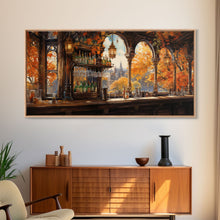 Load image into Gallery viewer, Bar Wall Art, Fall Wall Art, Unique Wall Decor, Canvas Print, Wall Hanging, Panoramic Art, Kitchen Wall Decor, Gift For Men, Wall Art Prints