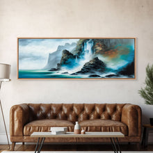 Carregar imagem no visualizador da galeria, Fantasy Waterfall Canvas Print - Panoramic Landscape Painting - Perfect for Living Room and Bedroom Decor