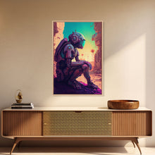Load image into Gallery viewer, Android deep in thought, AI, fine art poster print