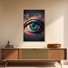 Load image into Gallery viewer, Vibrant Graffiti Style Eye Wall Art Canvas Print - Street Art Inspired Graphic Illustration Artwork