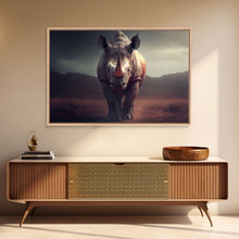 Load image into Gallery viewer, Desert Rhinoceros Animal Nature Ivory Tusk Fine Art Print, Wall Decor, Wall Poster, Wall Art Print