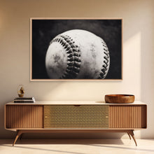 Carregar imagem no visualizador da galeria, Framed Baseball Print, Black and White Baseball Picture, Sports Wall Decor, Boys Room Wall Decor, Baseball Player Gift, Baseball Nursery Art