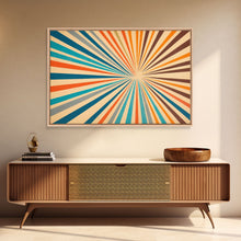 Carregar imagem no visualizador da galeria, Mid Century Modern Art - Panoramic Canvas Print - Retro Loft Art - Large Wall Art Painting - Geometric Abstract Art - MCM Art