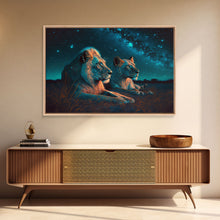 Load image into Gallery viewer, Boss Couple, Lion Art, Framed Canvas Print