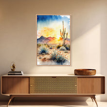 Load image into Gallery viewer, Arizona Desert canvas wall art Cactus print Farmhouse wall decor Nature wall art Wilderness Southwestern Wall Art Cactus canvas
