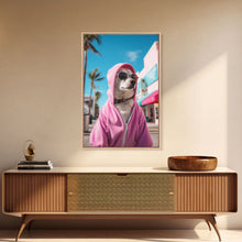 Cargar imagen en el visor de la galería, Chihuahua Wall Print, Dog Wall Art, Dog Sunglasses, Pink Hoodie, Funny Wall Art, Framed Wall Art, Framed Canvas, Wall Print, Wall Canvas