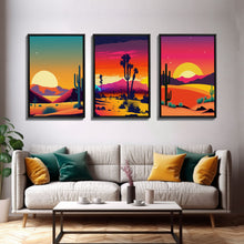 Load image into Gallery viewer, Desert Canvas Prints, Nature Prints Wall Art Set, Framed Canvas Prints Wall Decor, 3 Piece Wall Art Set, Southwestern Decor, Trendy Art