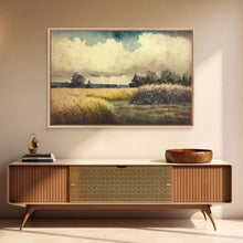Load image into Gallery viewer, Subdued Watercolor Wall Art, Framed Canvas Print, Muted Moody Minimalist Boho Style Wall Art, Guest Room, Above Bed Art, Above Sofa Wall Art