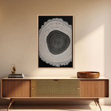 Carregar imagem no visualizador da galeria, Framed Canvas Print Wall Art, Grunge Forest Tree Rings, Abstract Illustrations, Modern Art, Nordic Decor for Bedroom, Tree Cross Section