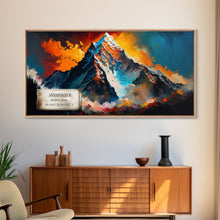 Load image into Gallery viewer, Annapurna II, Wall Art, Original Mountain Painting Print, Travel Poster, Mountain Landscape Wall Decor, Abstract Mountain Art
