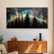 Load image into Gallery viewer, Pine Tree Gift, Forest Landscape Wall Art, Framed Canvas Print, Pine Tree Canvas, Pine Tree Artwork, Pine Tree Canvas Art, Wall Decor