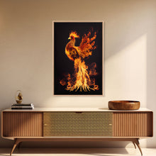 Load image into Gallery viewer, Phoenix Watercolor Canvas Phoenix Bird Art Print Fire Bird Phoenix Framed Print Wall Art Fantastic Animals Painting Phoenix Gift