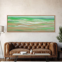 Carregar imagem no visualizador da galeria, Abstract Green Ocean Wall Art Canvas Print, Minimalist Ocean Art, Seascape Wall Decor, Wall Art, Panoramic, Wall Art, Canvas Print