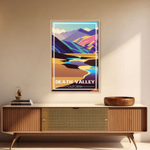 Load image into Gallery viewer, Death Valley, California Wall Art, America Travel Poster, Travel Wall Print, Travel Poster, Travel Wall Art, Canvas Wall Print