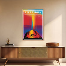 Carregar imagem no visualizador da galeria, Australia Art, Ayers Rock, Australia, Colorful Art, Travel Wall Print, Travel Poster, Travel Artwork, Travel Wall Art, Canvas Wall Print