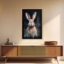 Load image into Gallery viewer, Animal Wall Art, Bunny Art Print, Rabbit Wall Decor, Minimalist Wall Art, Wall Decor, Canvas Print, Wall Art, Framed Canvas Art