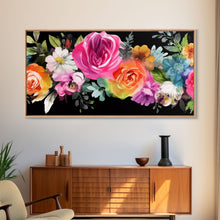 Carregar imagem no visualizador da galeria, Abstract Flower Wall Decor, Floral Wall Art, Nature Wall Decor, Panoramic Wall Decor, Canvas Print, Wall Art, Framed Canvas Art