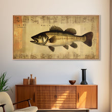 Load image into Gallery viewer, Fish Wall Decor, Animal Wall Art, Nature Wall Art, Minimalist Wall Decor, Panoramic Wall Decor, Canvas Print, Wall Art, Framed Canvas Art