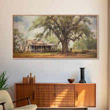 Carregar imagem no visualizador da galeria, Abandoned House Wall Decor, Rural Wall Decor, Old Farm House Wall Decor, Panoramic Wall Decor, Canvas Print, Wall Art, Framed Canvas Art