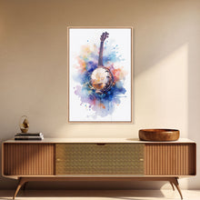 Load image into Gallery viewer, Banjo Gift, Banjo Wall Art Canvas Print, Country Music Art, Guitar Art, Banjo Poster Print, Banjo Gifts, Musical Art, Southern Music Decor