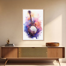 Load image into Gallery viewer, Banjo Gift, Banjo Wall Art Canvas Print, Country Music Art, Guitar Art, Banjo Poster Print, Banjo Gifts, Musical Art, Southern Music Decor