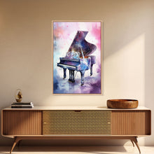 Load image into Gallery viewer, Grand Piano Wall Art, Musical Instrument Print, Studio Art, Framed Canvas Print, Piano Art, Baby Grand Piano